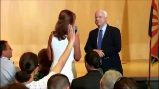 Syrian Woman slaps US Senator McCain At Questionnaire Session