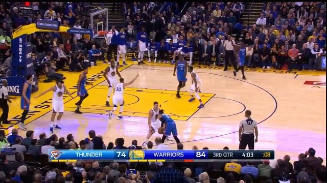 Durant & Westbrook's exchange during 3rd quarter of Thunder @ Warriors