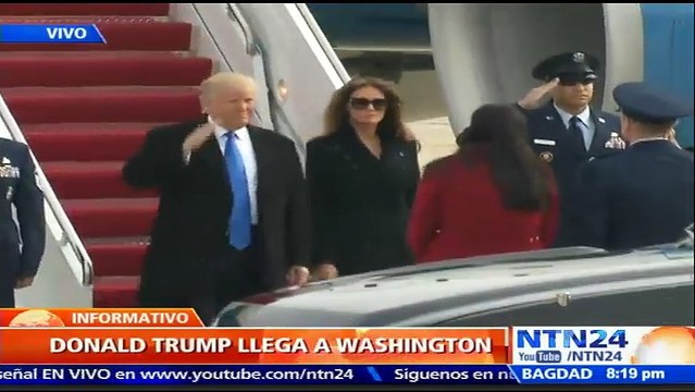 Donald Trump llega a Washington y se prepara para su posesión como presidente de Estados Unidos