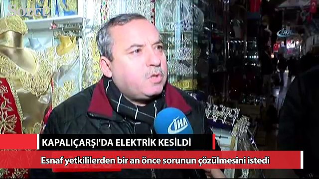 Kapalıçarşıda elektrik kesildi, esnaf isyan etti