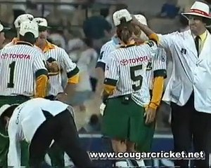 Brian Lara dismissed by a Woman