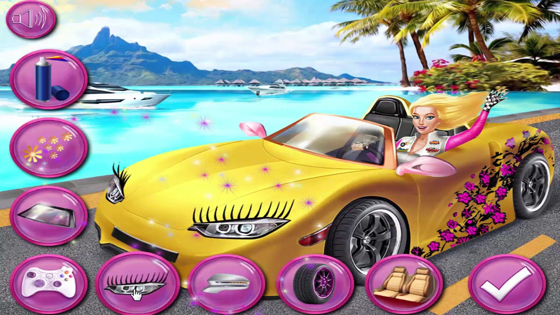 barbie car video game