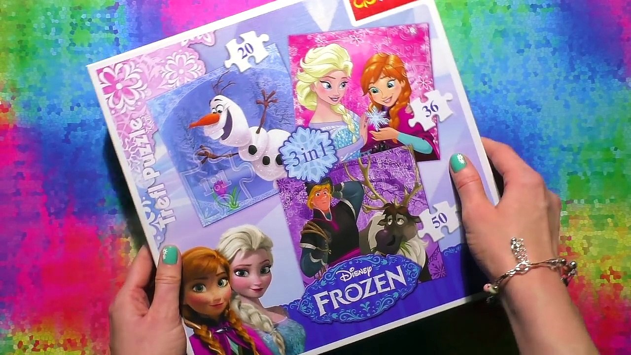 Disney FROZEN Puzzle Games Rompecabezas de Elsa Anna Olaf Puzzles Play Kids Learning Toys