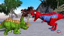 Colors dinosaurs finger family song - Spiderman finger family - Surprise eggs farm Animals names