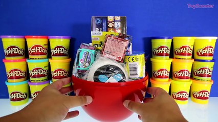 Гигантский валл-сюрприз яйца играть doh Дисней Pixar игрушки Майнкрафт Спанч Боб Соник