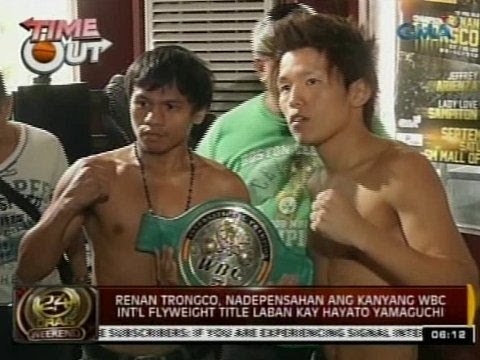 Renan Trongco, nadepensahan ang kanyang WBC Int.'l Flyweight Title laban kay Hayato Yamaguchi