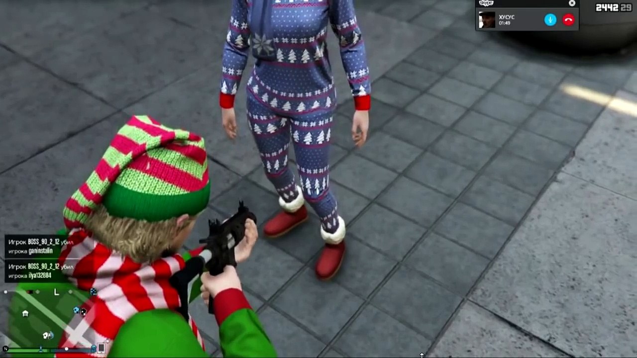Новогодний GTA ONLINE (JesusAVGN и Антон) [Смешные моменты]