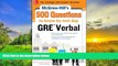 Read Book McGraw-Hill Education 500 GRE Verbal Questions to Know by Test Day (Mcgraw Hill s 500