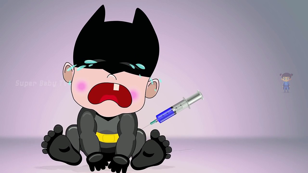 Funny Little Baby Batman Injections in The Bottom | Learning Colors for Kids with Cute Batman