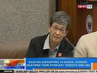 NTG: Teresita Ang-See: Kaso ng kidnapping sa bansa, dumami ngayong taon