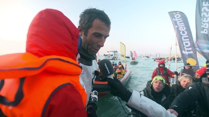 Vendée Globe : l'arrivée d'Armel Le Cléac'h "inside"