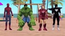 Batman Spiderman Cartoon Singing Hot Cross Buns | Hulk Ironman Cartoons Finger Family Nursery Rhymes