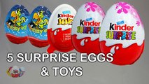 5 Surprise Eggs Unboxing !! Kinder Surprise Girls Kinder Joy Fantasy Eggs