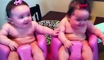 Baby Girls Twins Crying And Laughing Togather..