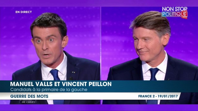 Primaire à gauche - le débat : échange tendu entre Vincent Peillon et Manuel Valls sur l’emploi du mot guerre