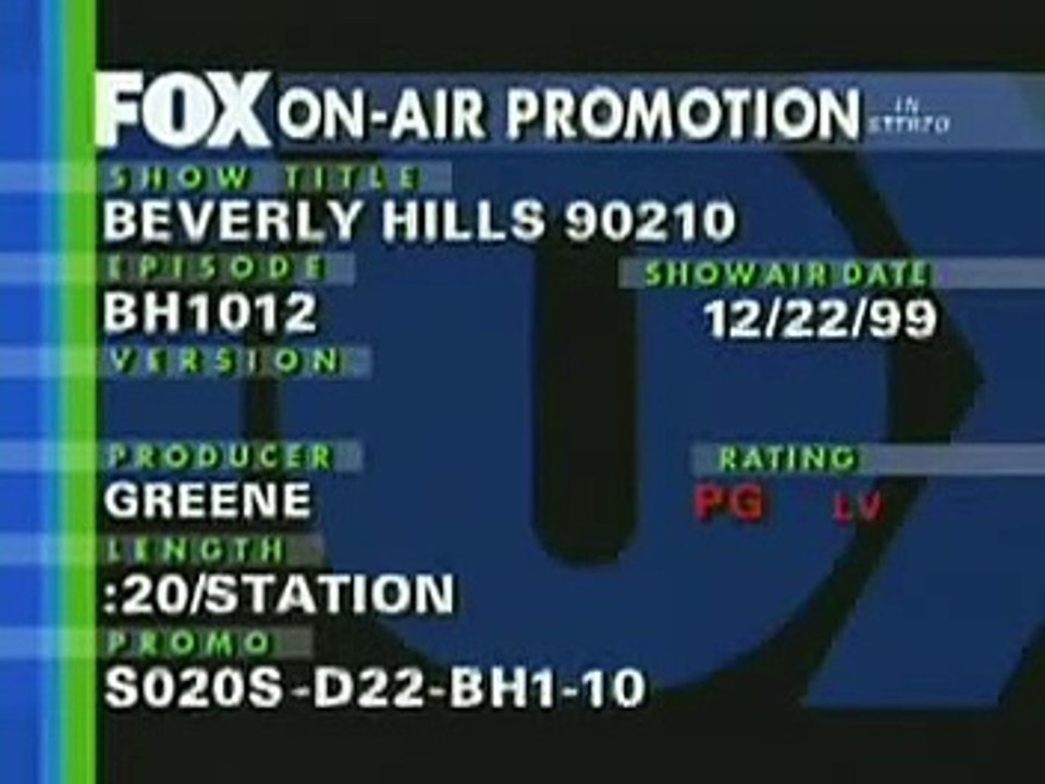 Beverly Hills 90210 Promo December 22,1999