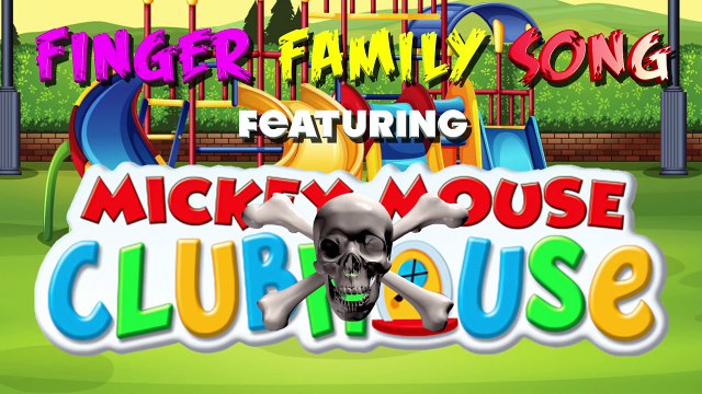 Skeleton Mickey Mouse Clubhouse Scary Playground Finger Family Song!