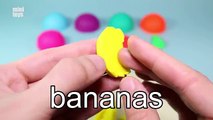 Play and Learn Colours with Play Doh Fruit Shapes Toys for Kids