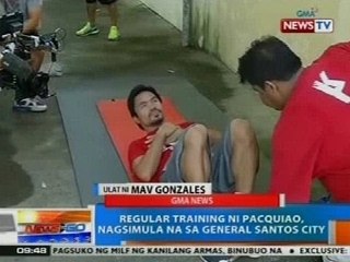 NTG: Regular training ni Pacquiao, nagsimula na sa GenSan