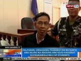 Palparan, umaasang pagbibigyan ang hiling na ibasura ang kaso kaugnay sa pagkawala ng 2 UP students