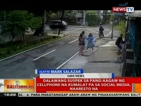 BT: Dalawang suspek sa pang-aagaw ng cellphone sa kumalat pa sa social media, naaresto na