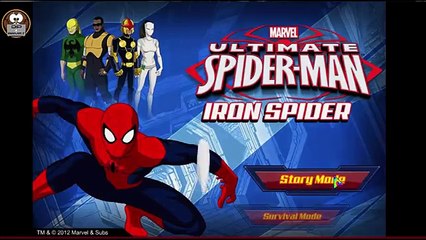 Скачать видео: Ultimate Spiderman Iron Spider | Marvel HD Gameplay (Part 1) | Dip Games For Kids