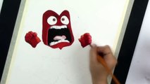 SPEED DRAWING ANGER from Inside Out - Angry Emotion Watercolor Painting