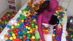 BLACK SPIDERMAN VS PINK SPIDERGIRL BALL PIT PRANK IN THE MORNING SUPERHERO FUN IN REAL LIFE IRL