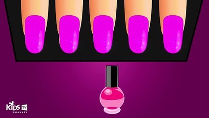 Learn colors for Children with Surprise Nails Art Kids Children Learning colours