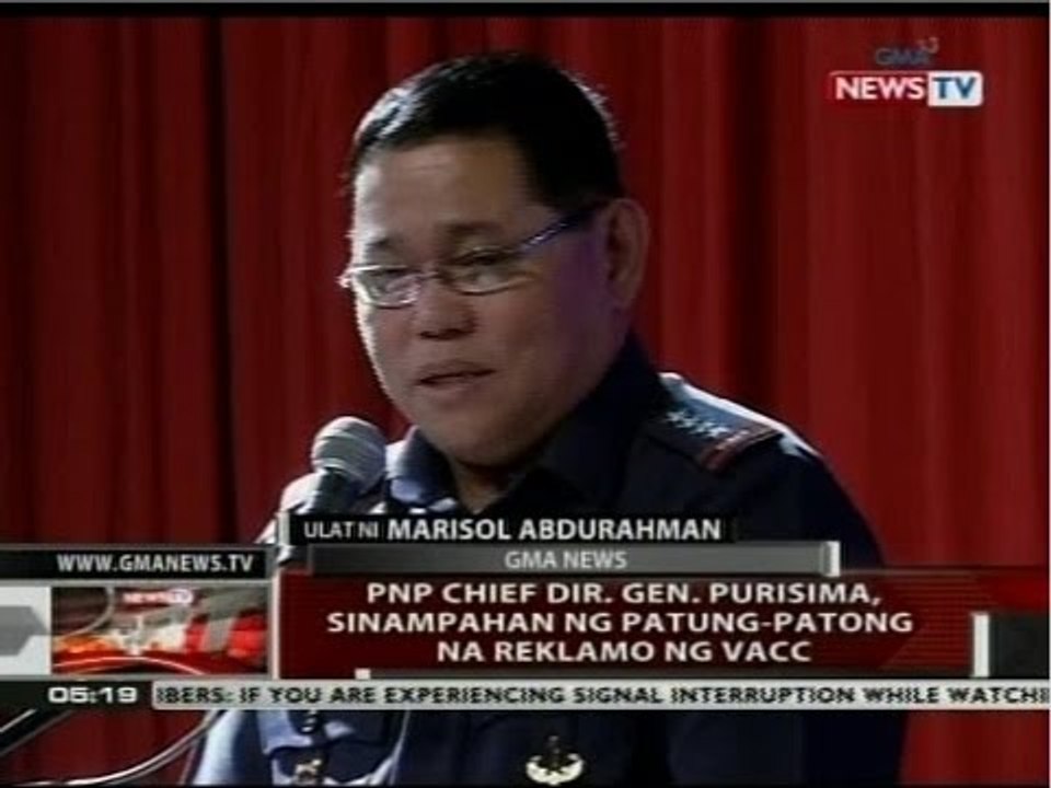 PNP Chief Dir. Gen. Purisima, sinampahan ng patung-patong na reklamo ng VACC