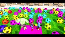 GIANT BALLS COLORS for HULK Spiderman & Mickey   Monster Truck McQueen Cars & kids Nursery Rhymes