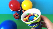 Ball Surprise Cups with Candy and Surprise Eggs Minions Turtles Angry Birds Toys