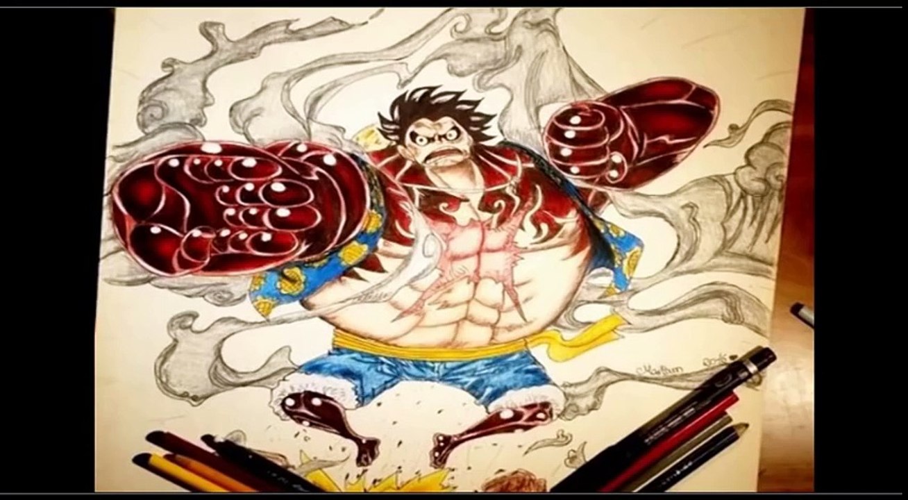 How to draw Luffy Gear 4 full drawing