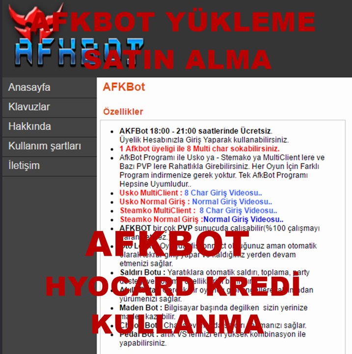 Afkbot Nasıl Alınır? Afkbot HyoCard Kredi Kodları Nereden Yüklenir?