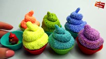 Squishy Glitter Foam Cupcake | Play and Learn Rainbow Colors | Surprise CupCake