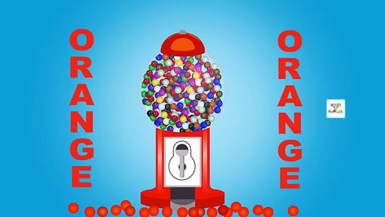 Learning Colors with Funny Cartoon Gumball Mach...