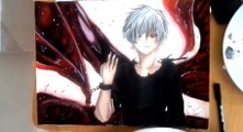 how to drawing Kaneki Ken from Tokyo Ghoul