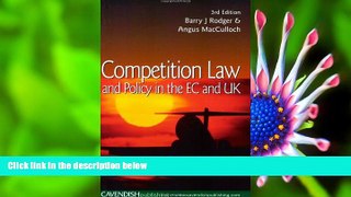 FREE [DOWNLOAD] Competition Law and Policy in the EU and UK Barry Rodger Full Book