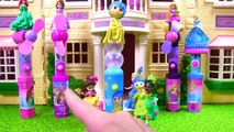 Disneys Inside Out and Princesses Light Up Fan Wand Toy Surprises! Stop Motion Elsa, Belle,