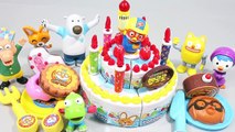 Pororo Toy Velcro Cutting Birthday Cake Toy Surprise Learn Colors Slime Toys YouTube