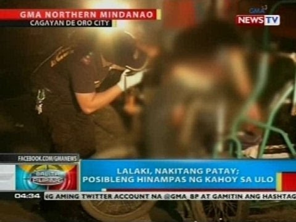 BP: Lalaki sa CdeO, nakitang patay; posibleng hinampas ng kahoy sa ulo