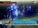 Pagsalpok ng pick-up truck sa motorsiklo sa Laoag City, na-huli cam