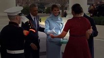 Obamas welcome Trumps to White House