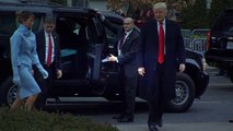 Trumps arrive at church ahead of inauguration