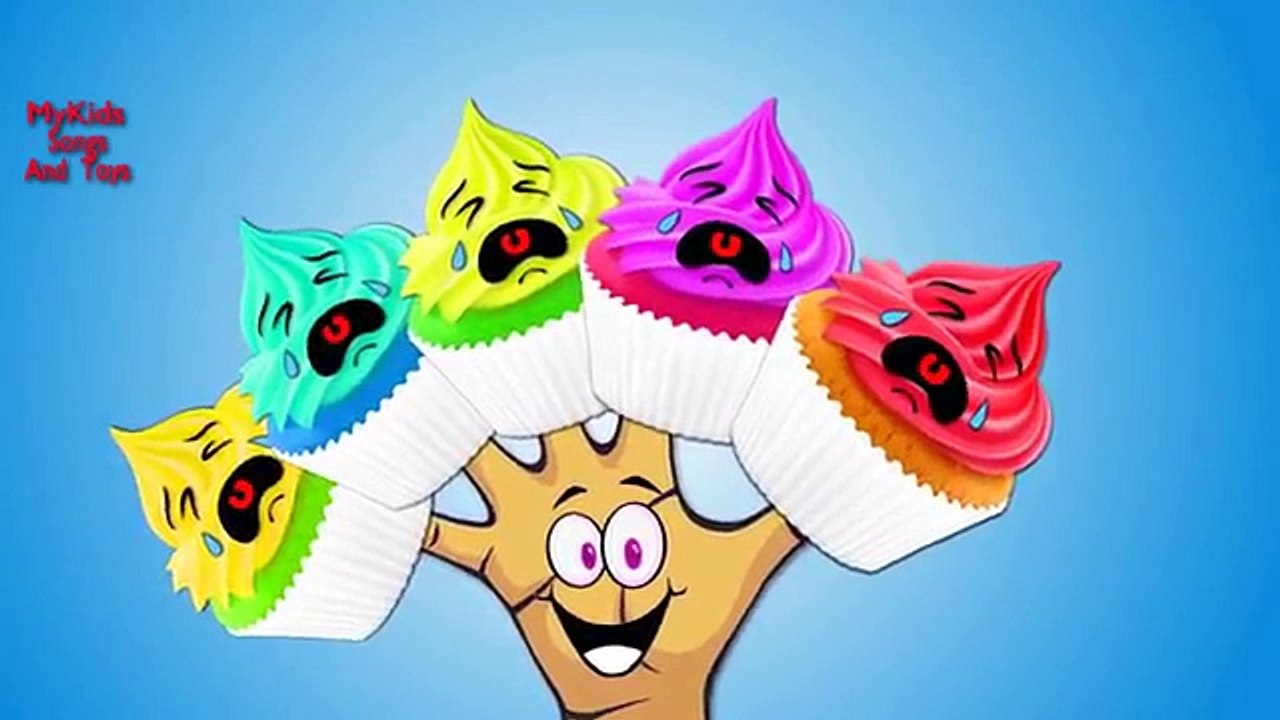 Crying Cup cakes Finger Family Collection | Colors | Nursery Rhyme | learn colours song