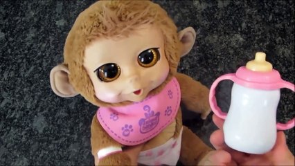 Animal Babies Nursery Baby Monkey Feeding Talking Laughing Tickling Toy Video