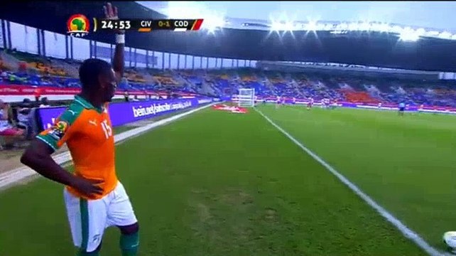 Wilfried Bony Goal - Ivory Coast 1-1 D.R. Congo - 20.01.2017