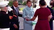 Melania entrega el regalo a Michelle