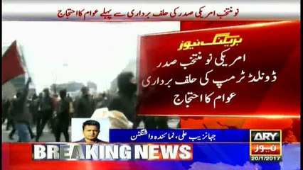 Anti-Trump protests intensify on morning of inauguration