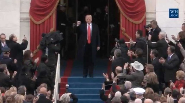 L'arrivée de Donald Trump à la cérémonie d'investiture